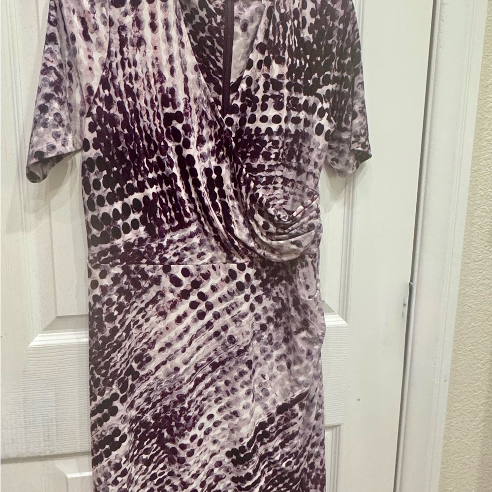 Dkny Purple Midi Dress with Elegant Design